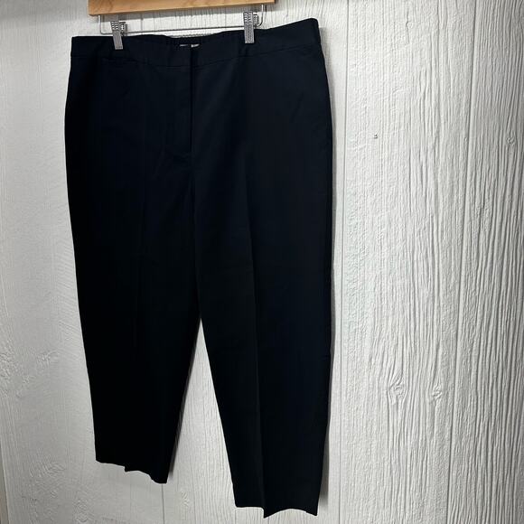 J. Jill Essential Cotton Stretch Black Pants Trousers Cropped Size 16 - Picture 3 of 10